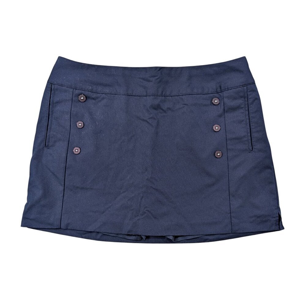 ADIDAS Nwot Nautical Athletic Skort 12 Navy Pickleball Golf Tennis Pockets